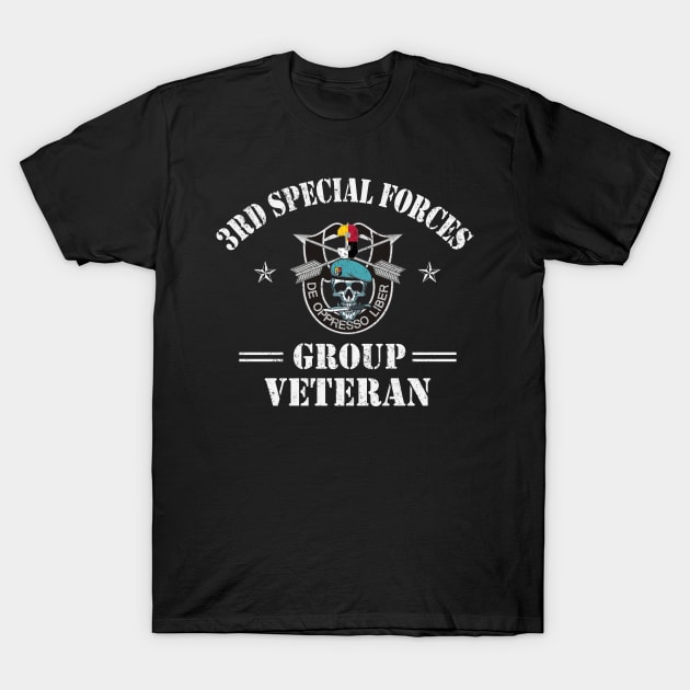 Proud US Army 3rd Special Forces Group Veteran De Oppresso Liber SFG - Gift for Veterans Day 4th of July or Patriotic Memorial Day T-Shirt by Oscar N Sims